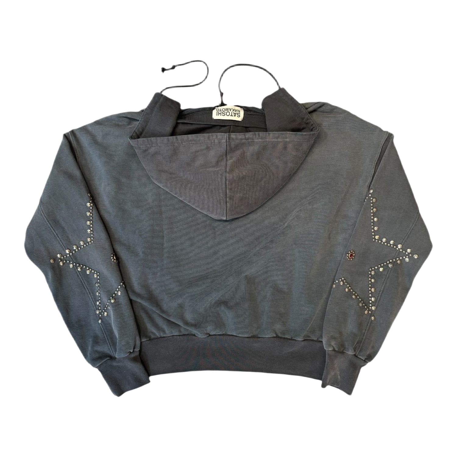 Satoshi Nakamoto Star Studded Hoodie Black Grey