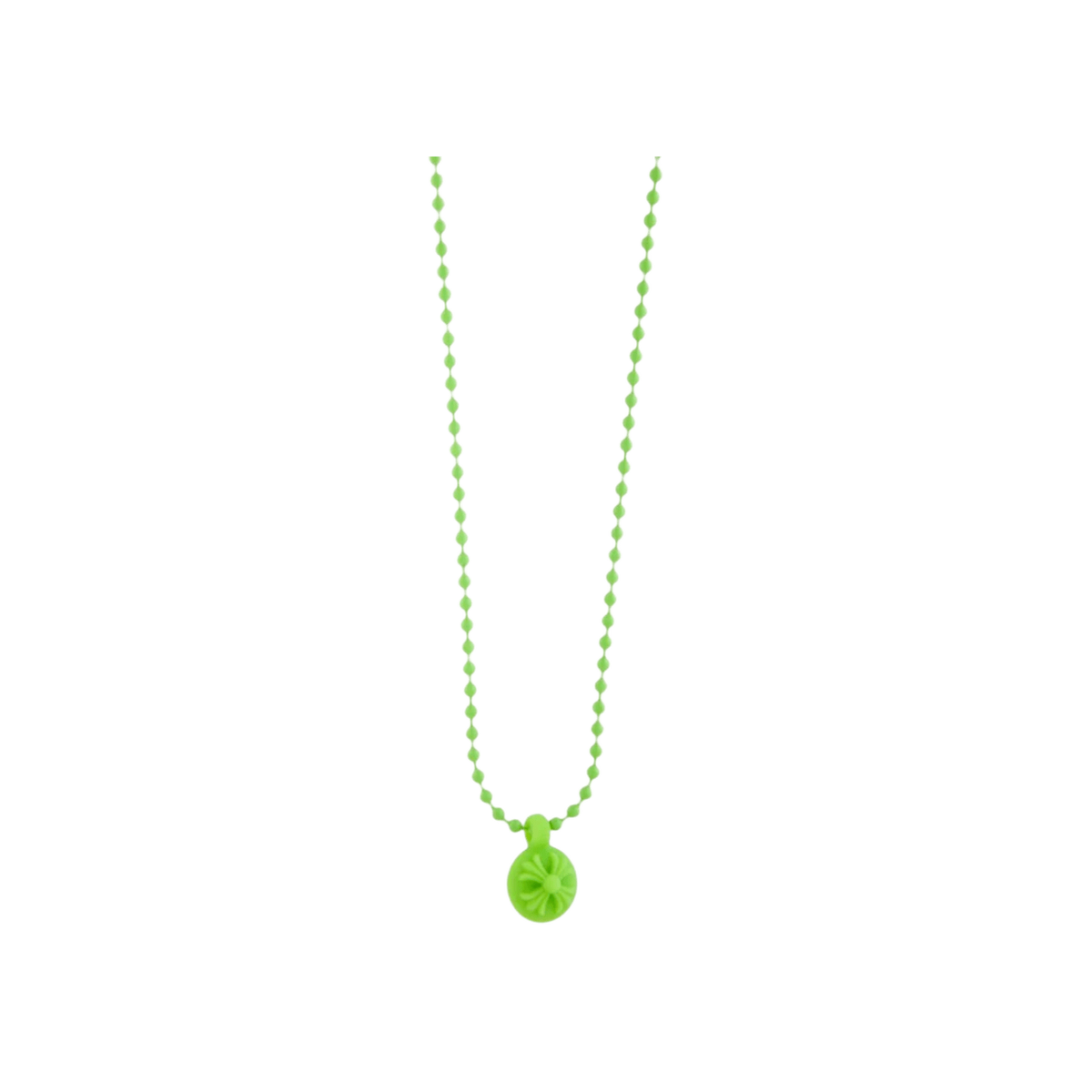 Chrome Hearts Crossball Charm Necklace Green