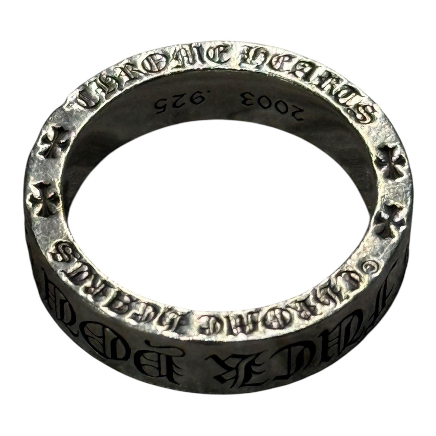 Chrome Hearts Fuck You Silver Spacer Ring - Size 12 - Like New