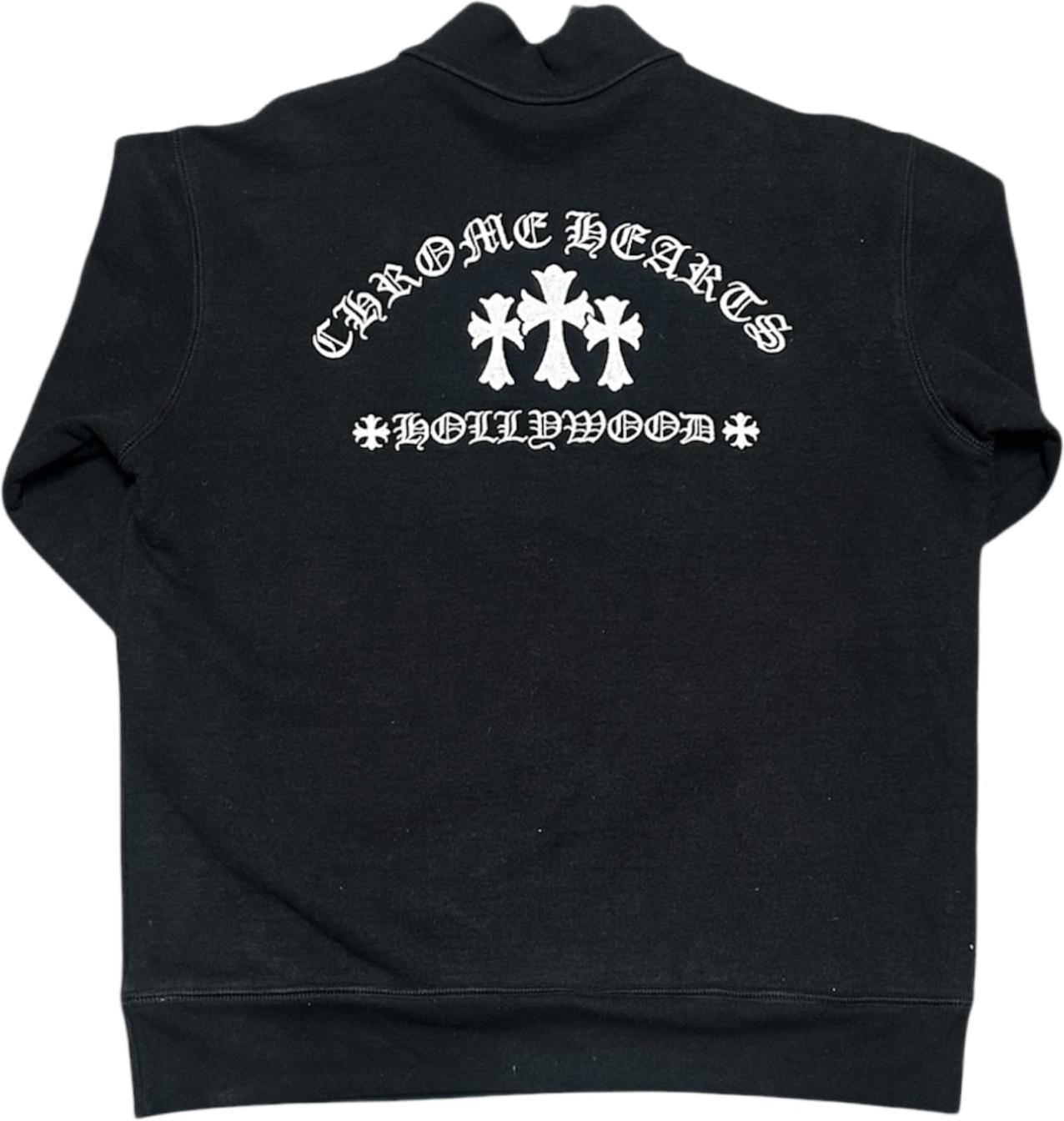 Chrome Hearts King Taco Embroidered Quarter Zip Black