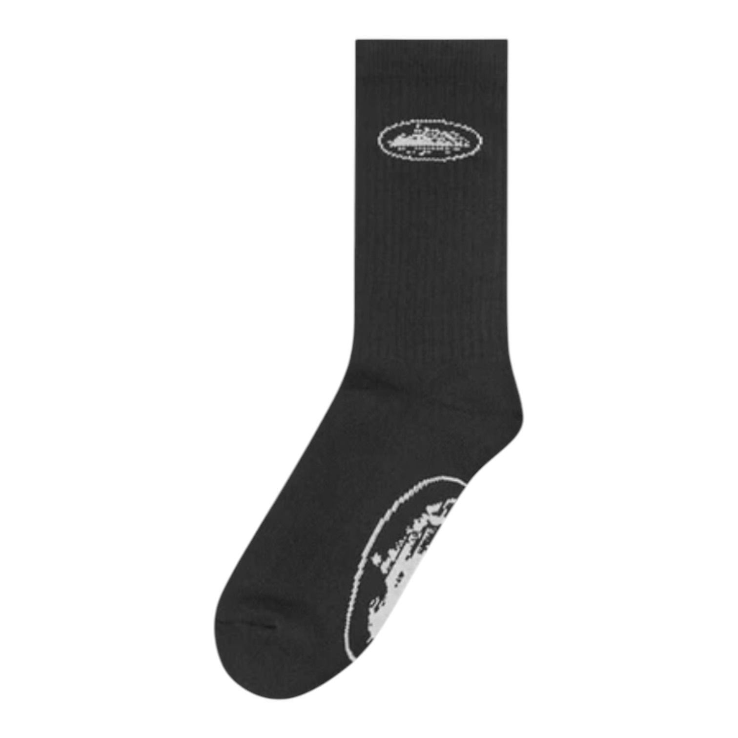 Corteiz OG Island Logo Socks Black