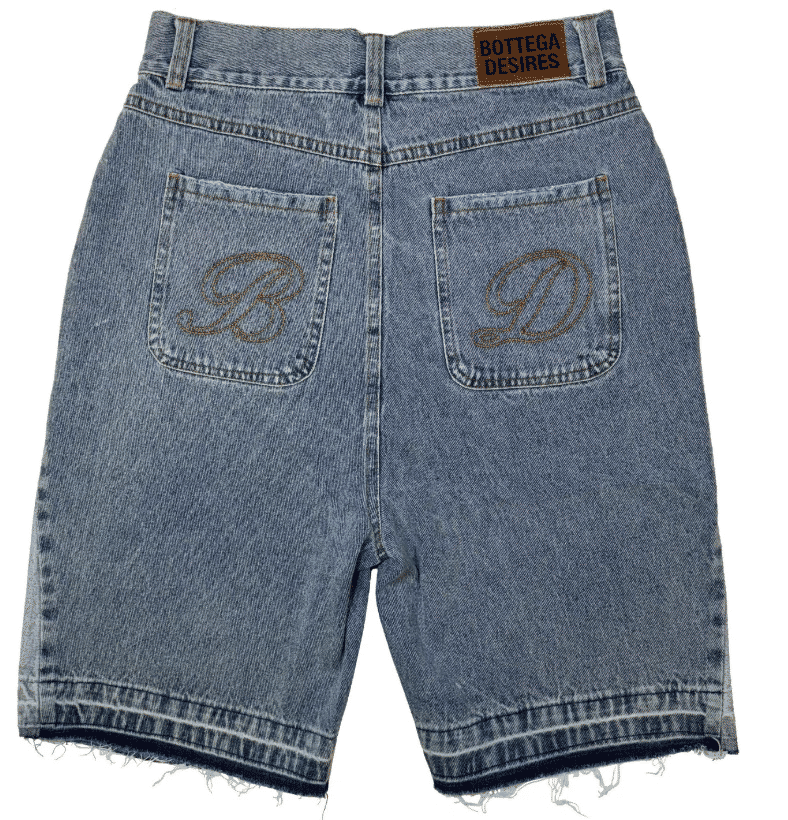Bottega Desires Denim Shorts Blue