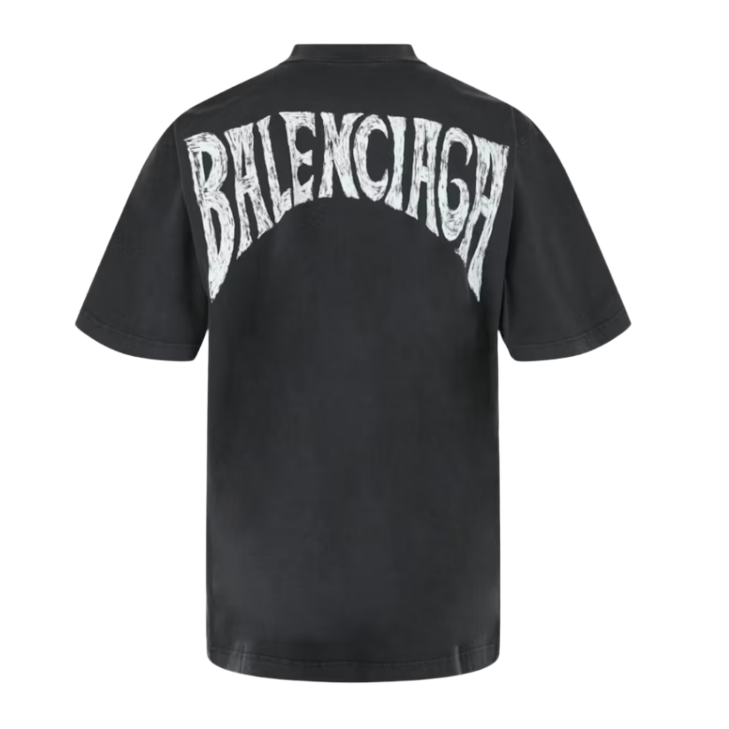 Balenciaga Hand Drawn T-shirt Faded Black White