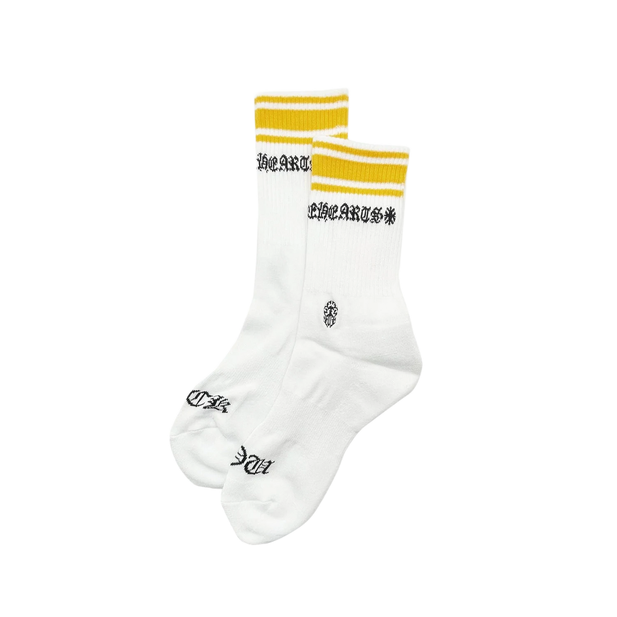 Chrome Hearts Striped Sport Socks White/Yellow