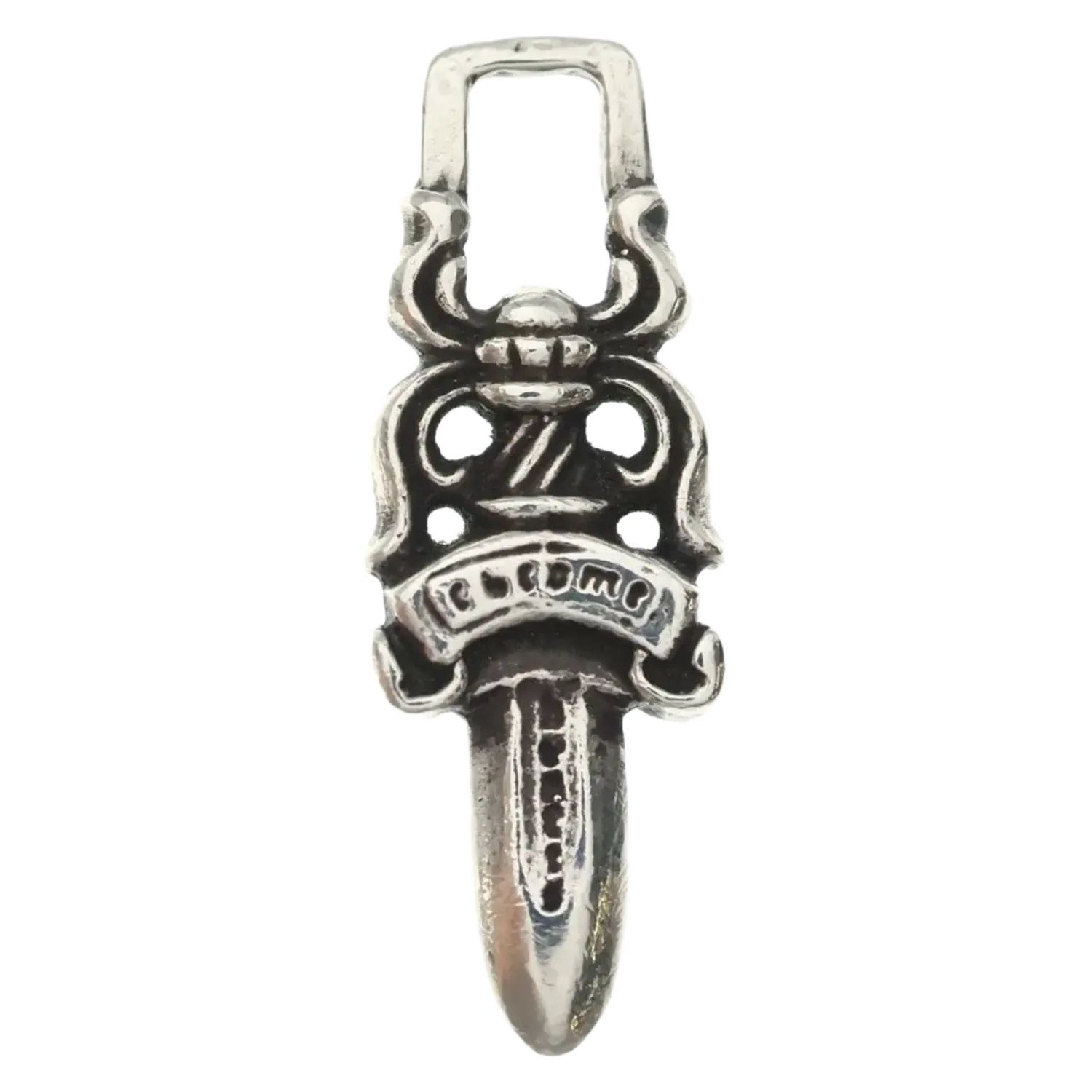 Chrome Hearts Silver Dagger Zip Pendant