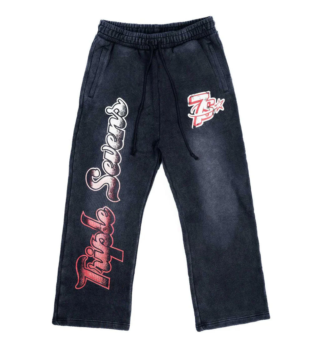 Triple Sevens All Star Sweatpants Washed Black