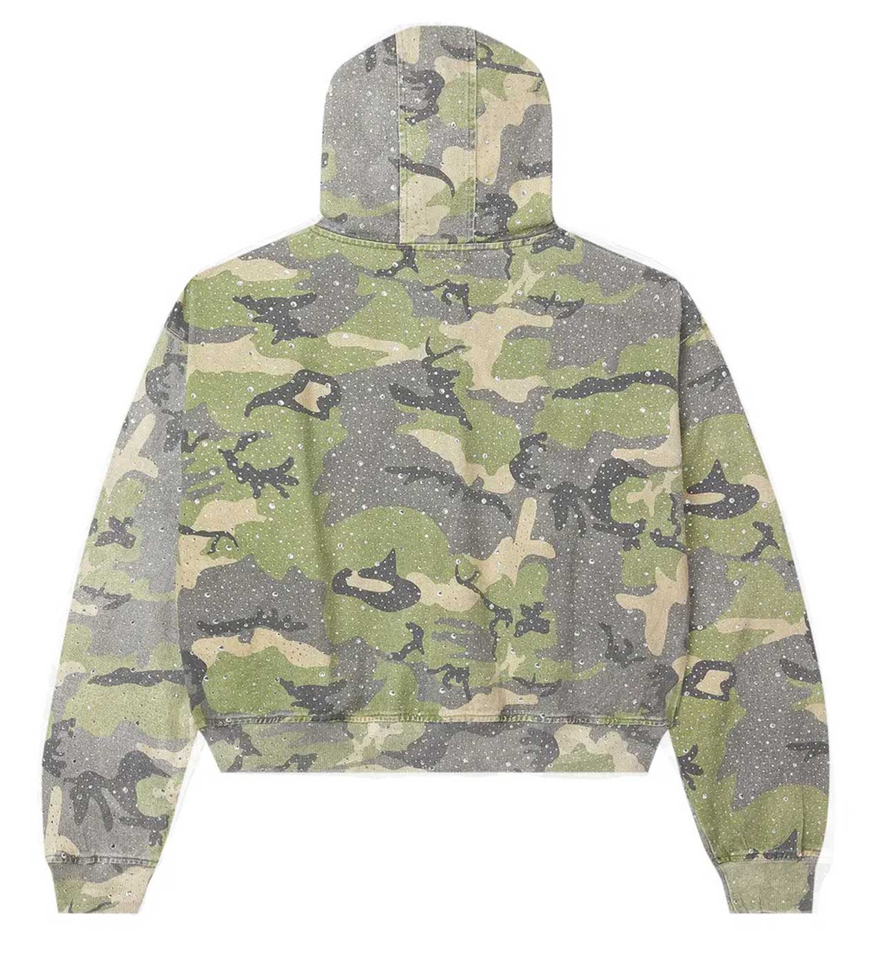 Vale Crystal Camo Work Zip Up Jacket Green