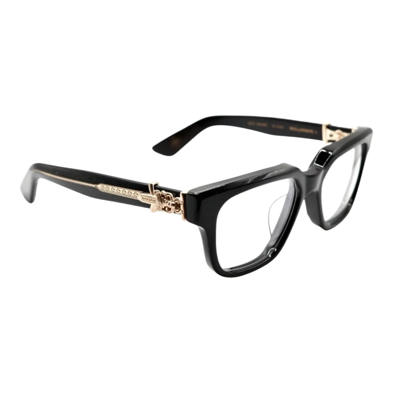 Chrome Hearts Vagillionaire II Black/18k Gold Plated Glasses