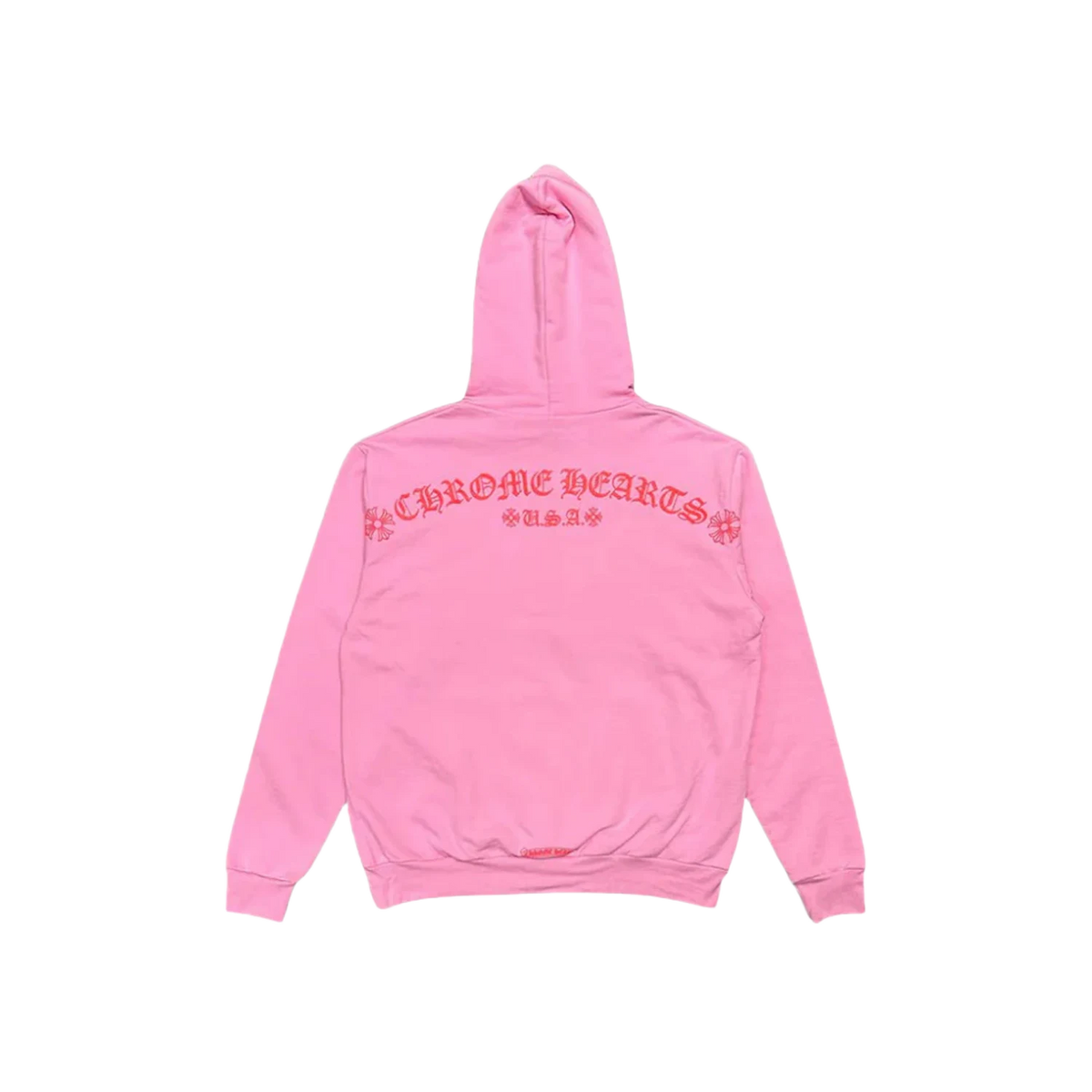 Chrome Hearts Red Logo Hoodie Pink