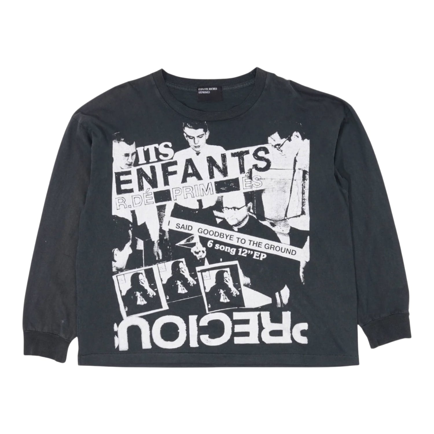 Enfants Riches Déprimés Say Goodbye Long-Sleeve Pocket T-Shirt Black/White