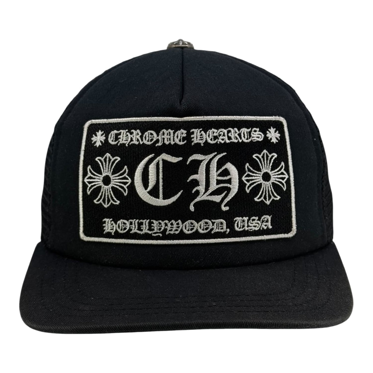 Chrome Hearts CH Hollywood Trucker Hat Black/Black