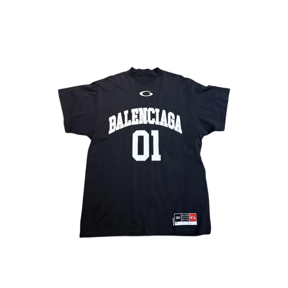 Balenciaga 01 Basketball Series T-Shirt Grey