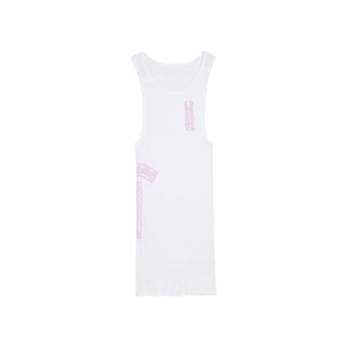 Chrome Hearts T Bar Rib Tank White/Pink