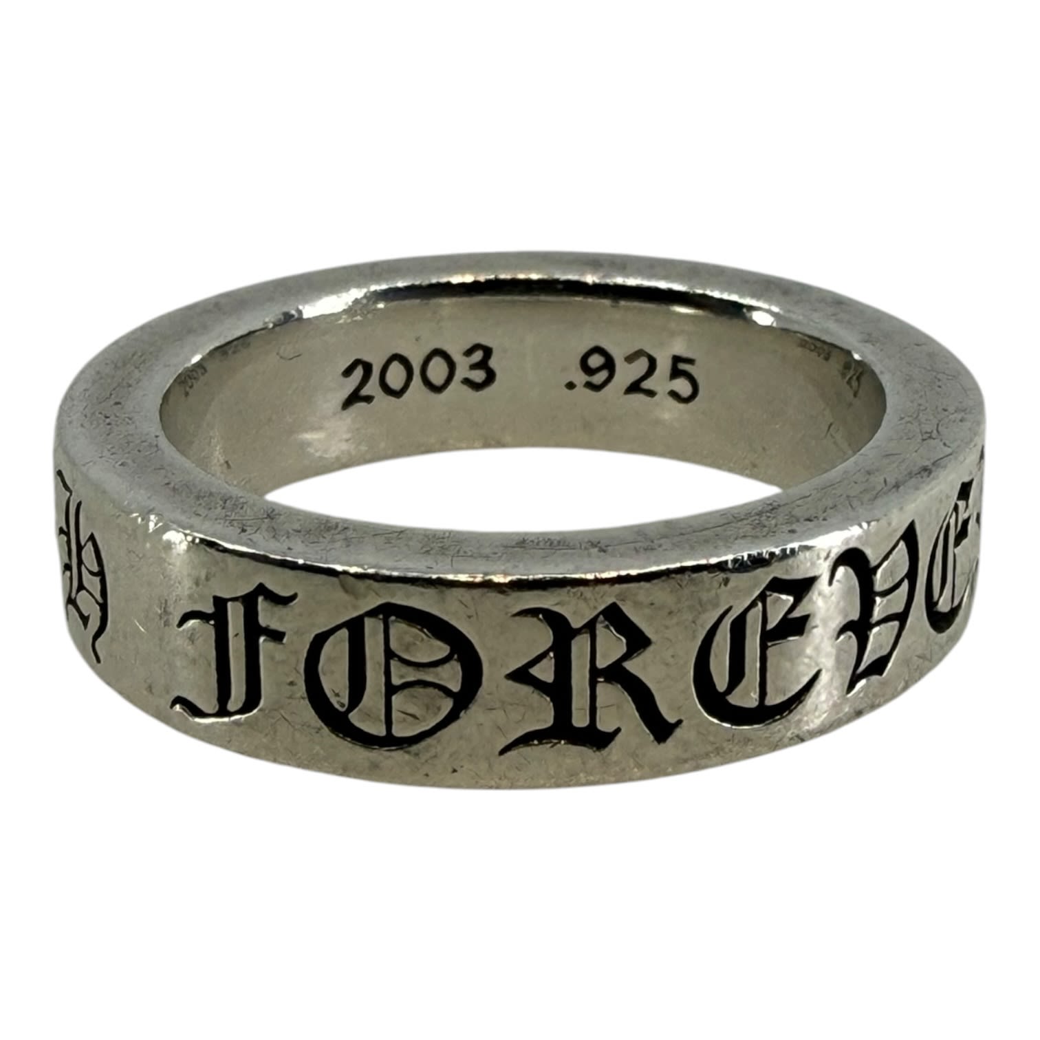 Chrome Hearts Silver CH Forever Ring - US Size 8.5