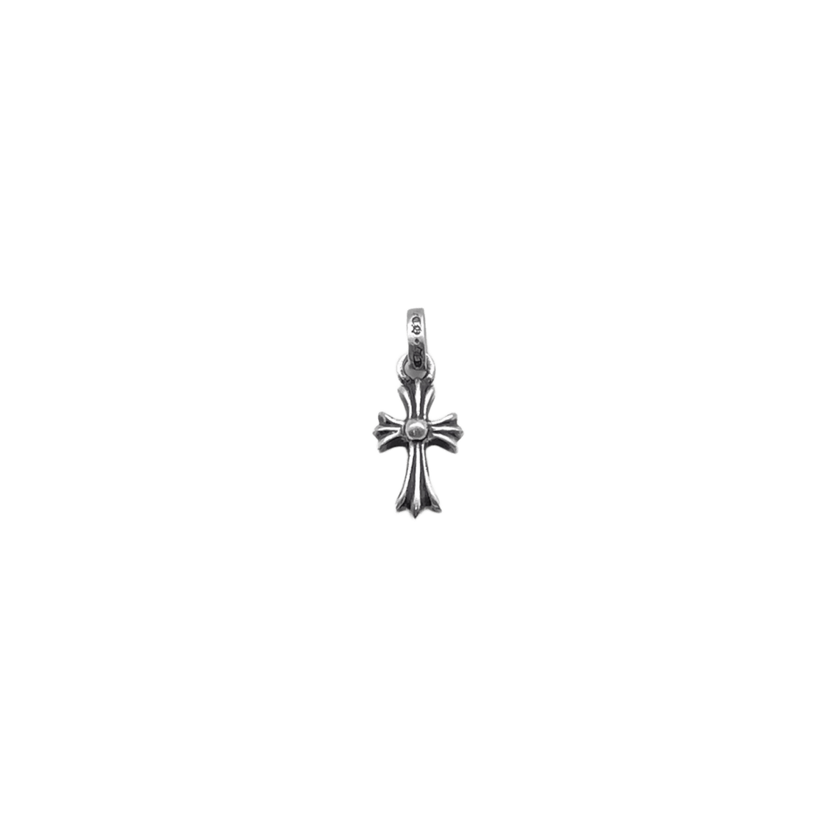 Chrome Hearts Silver Baby Fat Pendant Black Diamond
