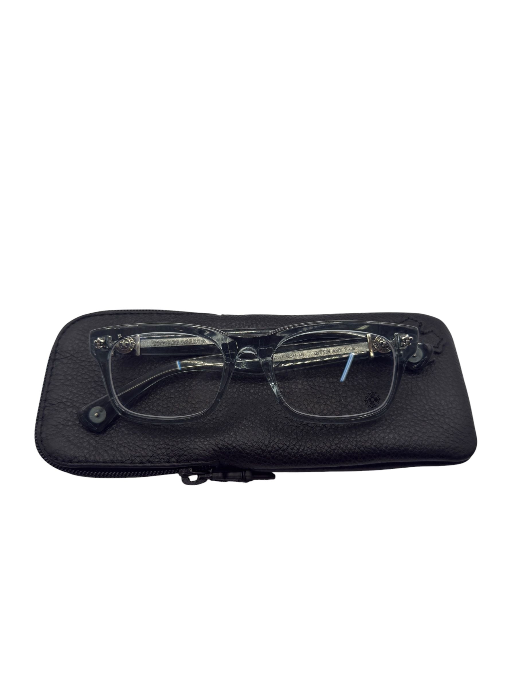 Chrome Hearts Gittin Any? Slated/Silver Glasses  - Like New
