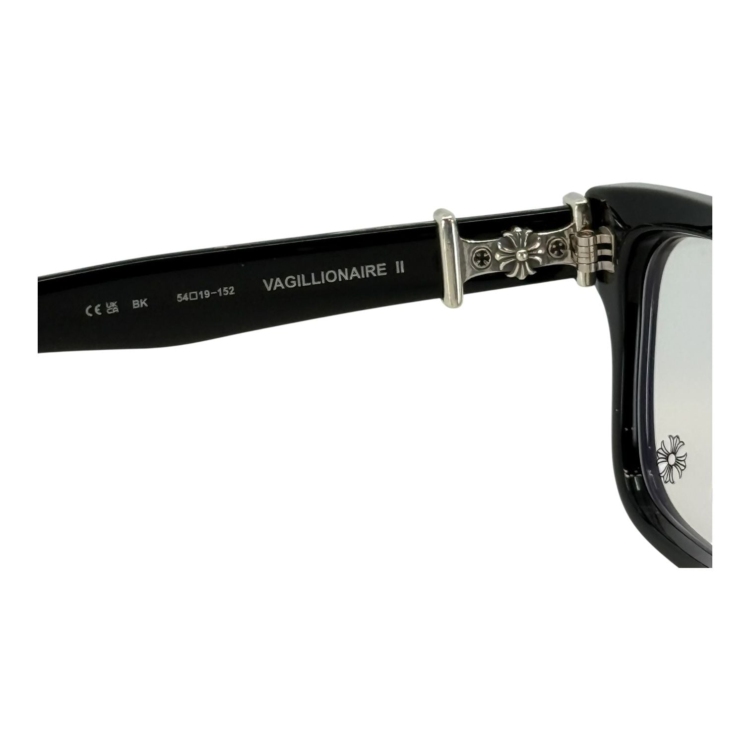 Chrome Hearts Vagillionaire II Black/Sterling Silver Glasses