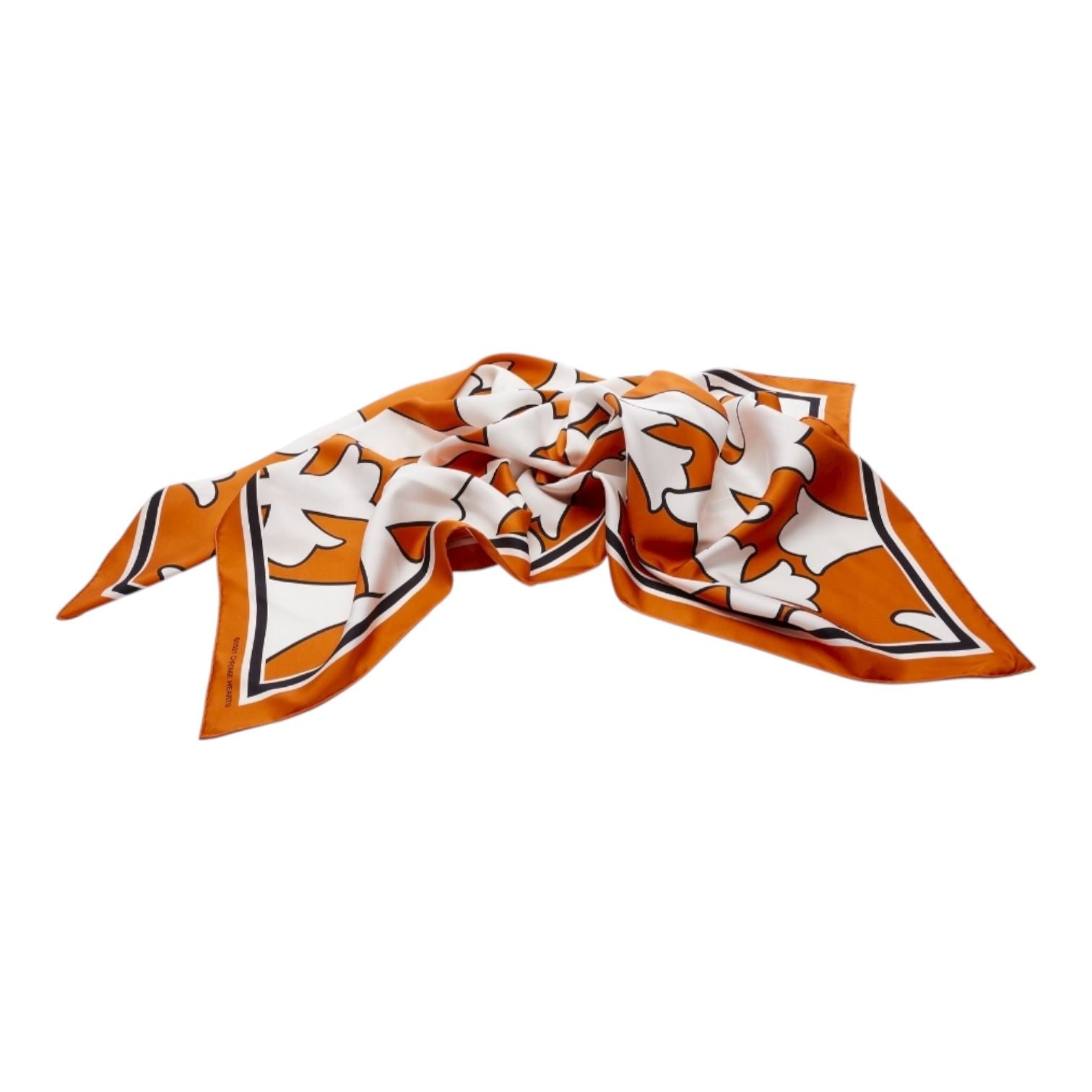 Chrome Hearts Cemetery Cross Silk Scarf Orange
