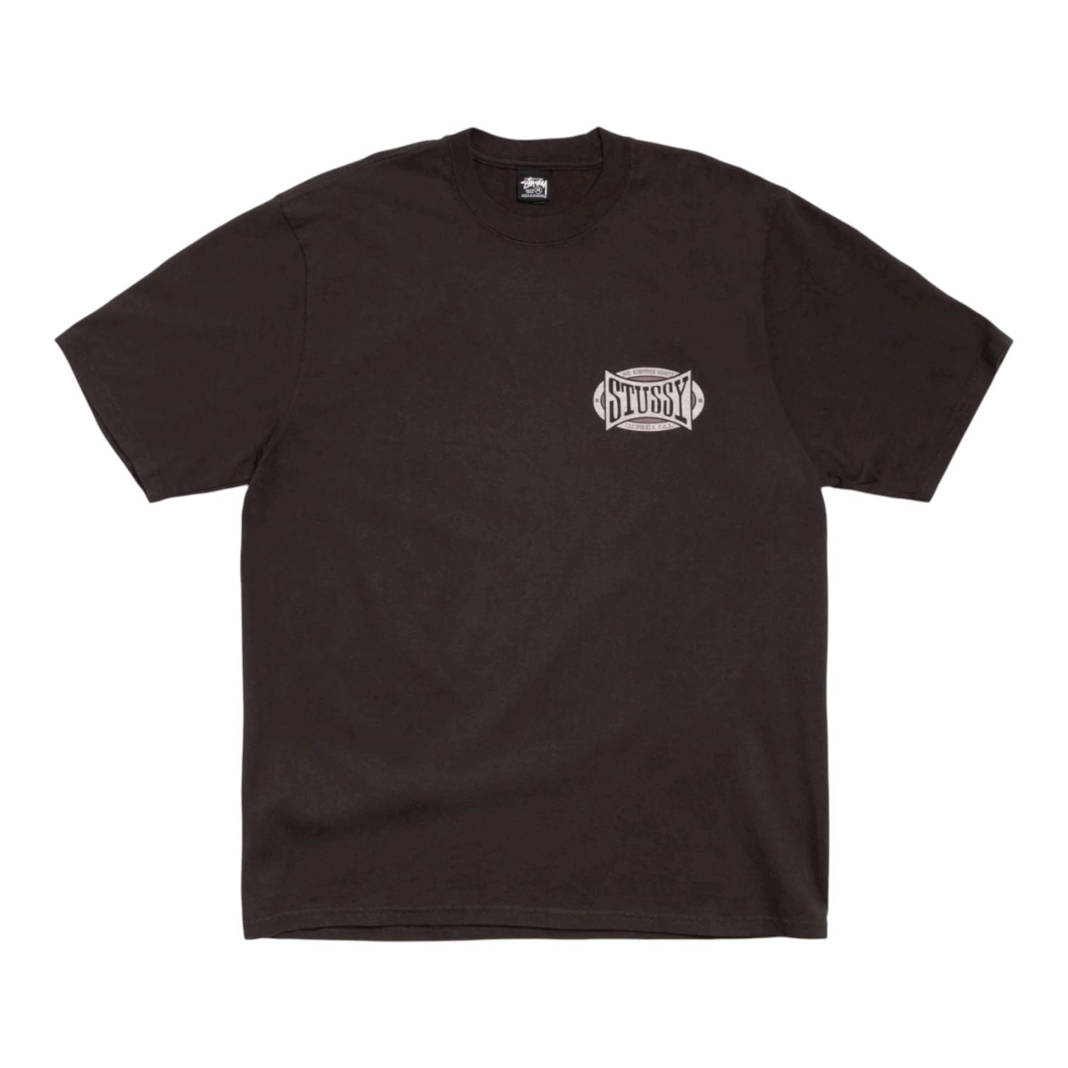 Stussy Champion Oval Pigment Dyed T-Shirt Faded Black