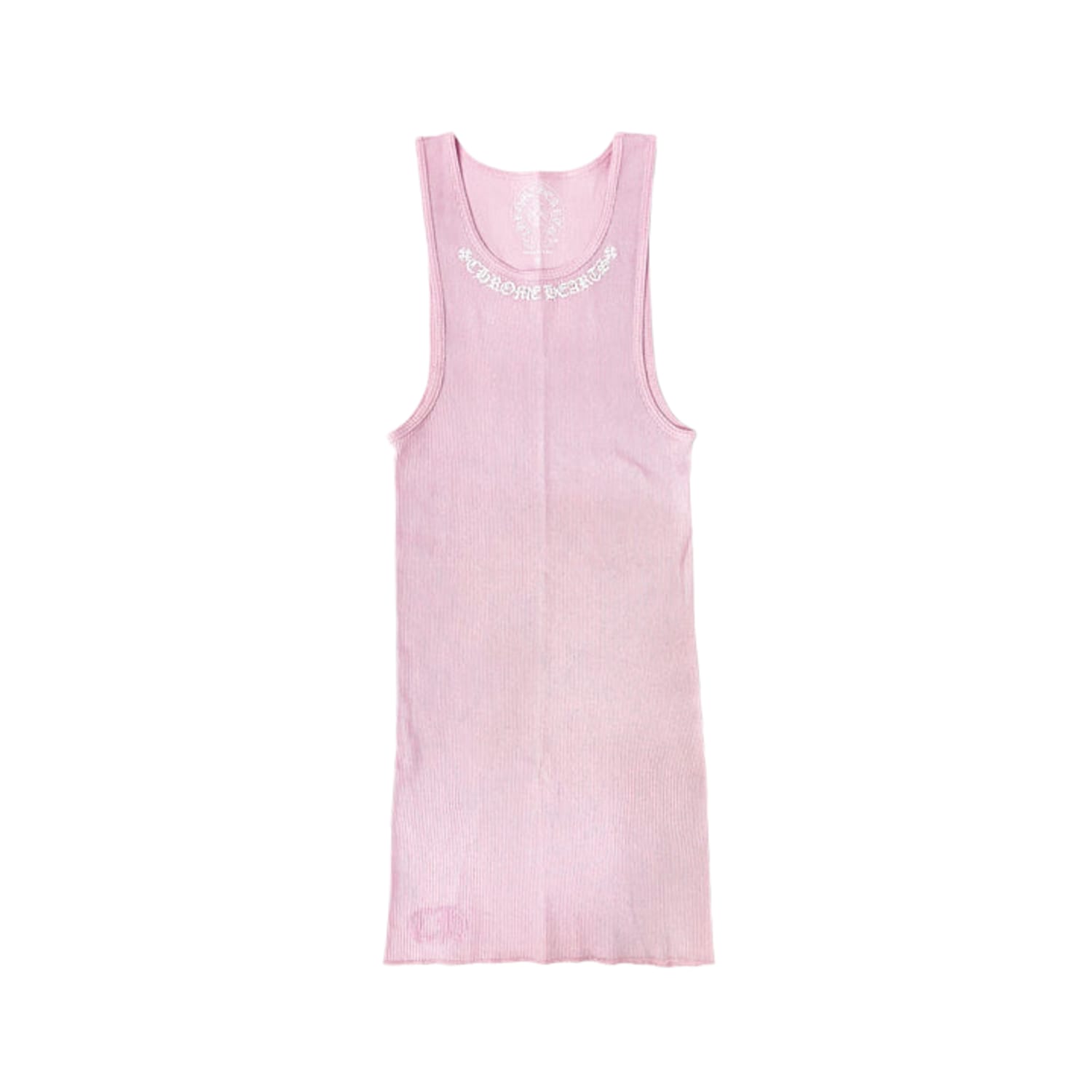 Chrome Hearts Pink LOVE YOU Neck Rib Tank Top