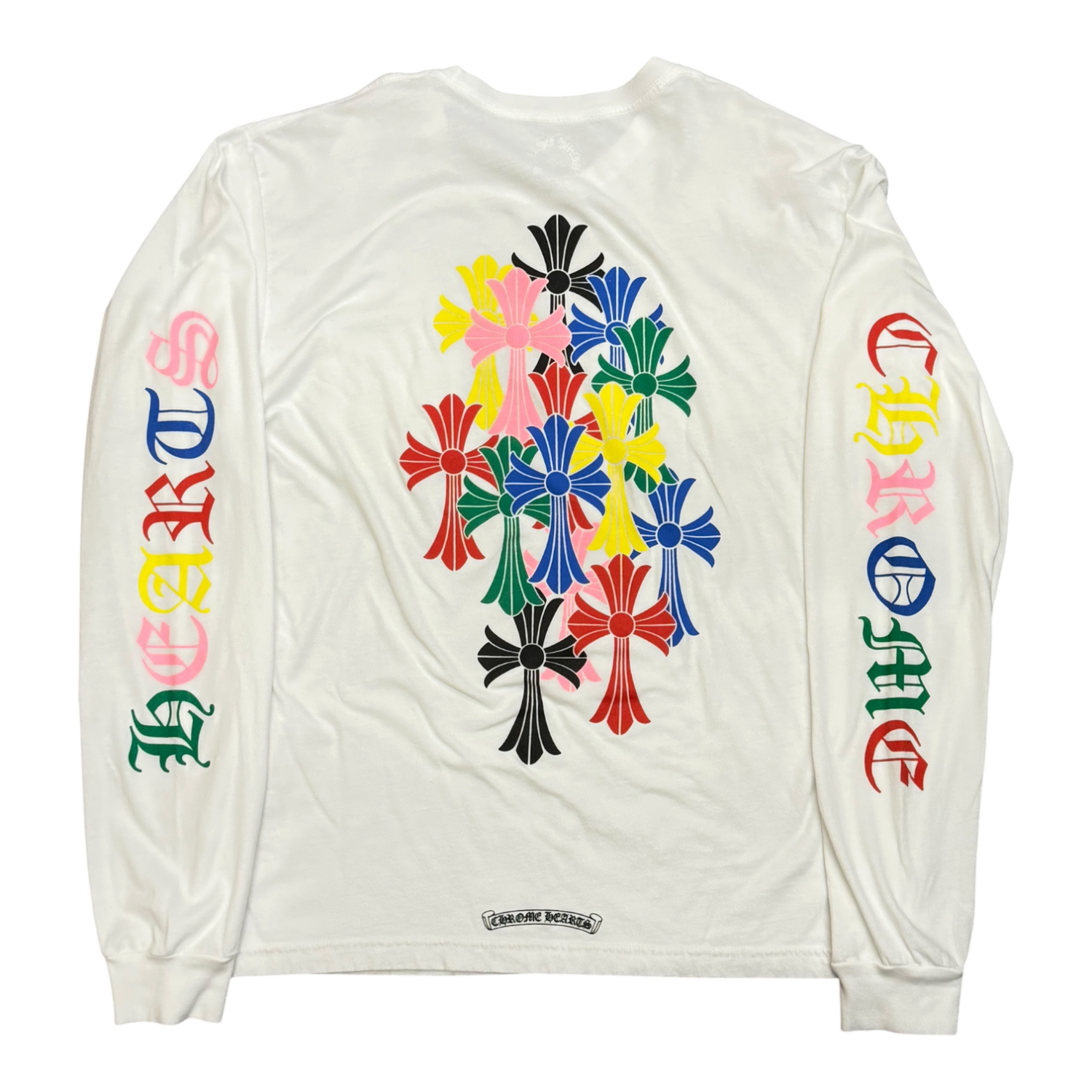 Chrome Hearts Multi Color Cross Cemetery L/S T-shirt White