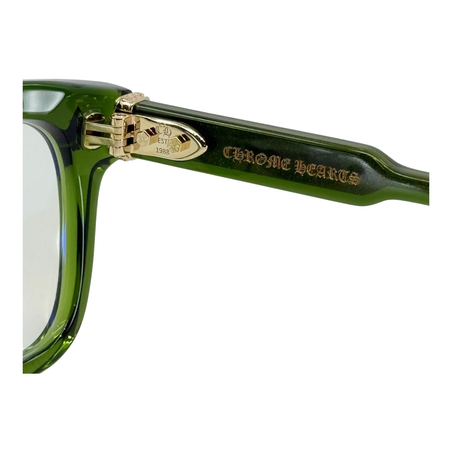 Chrome Hearts Ambidixtrous Green/18k Gold Plated Glasses