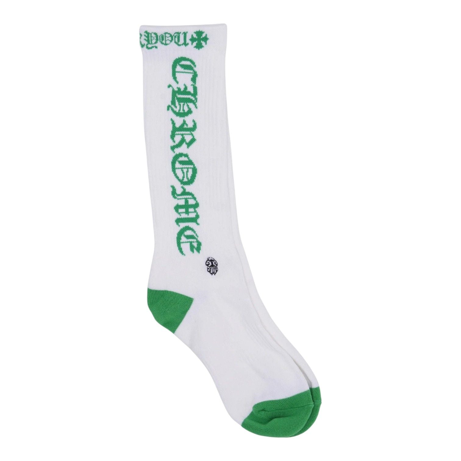 Chrome Hearts Fuck You Logo Socks White Green