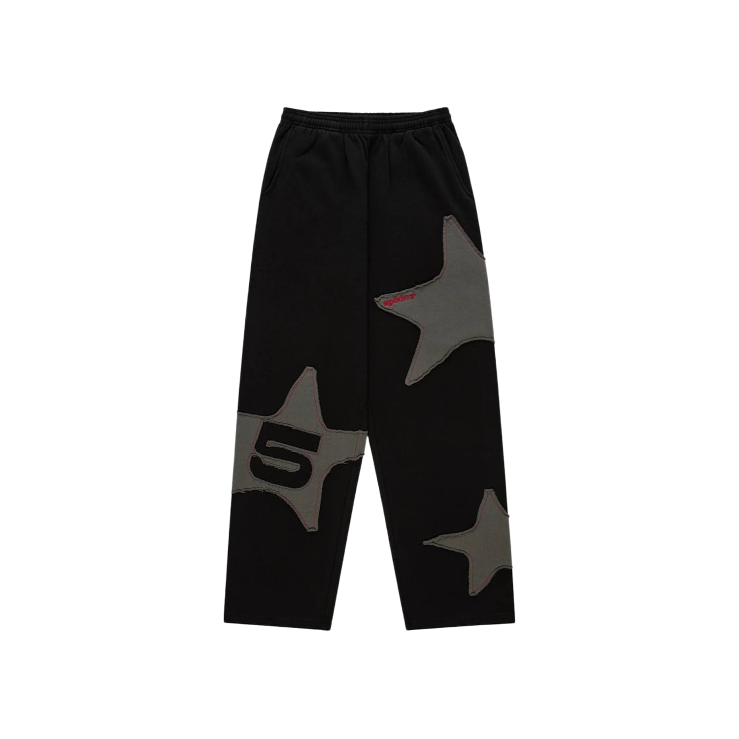 Sp5der Big Star Wide Leg Sweatpant Black