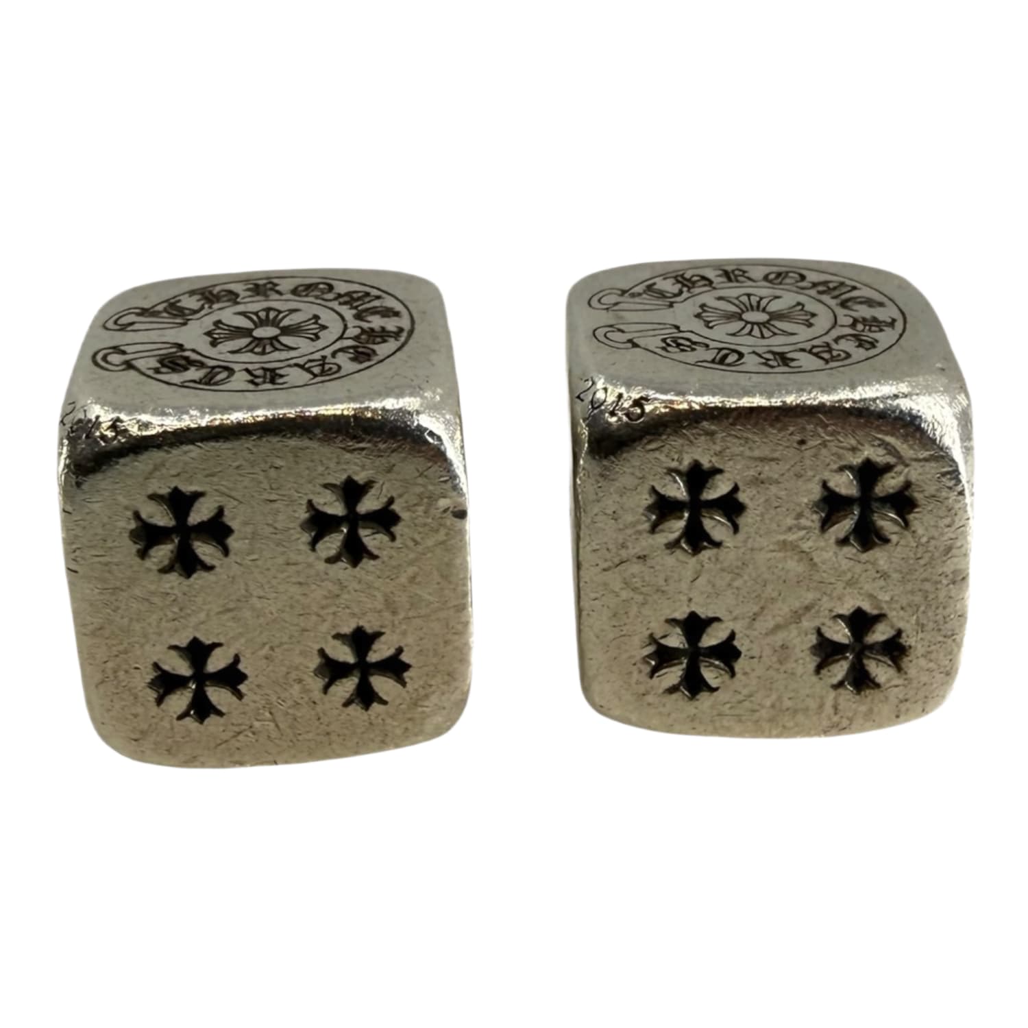 Chrome Hearts Silver Dice Set
