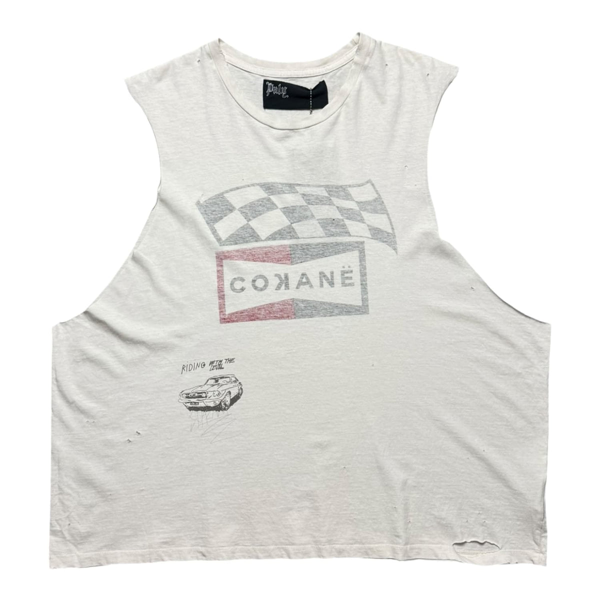Paly Hollywood Cokane Reversible Cutoff T-Shirt Cream
