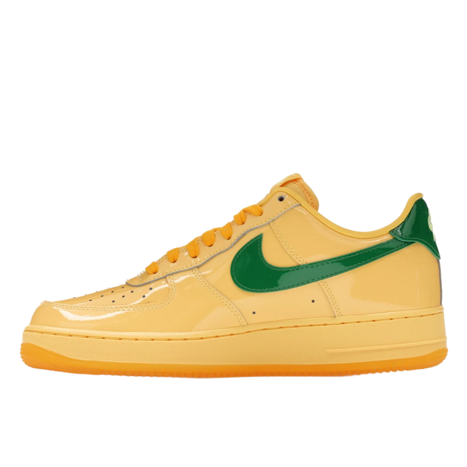 Nike Air Force 1 Low Patent Leather Topaz Gold Pine Green