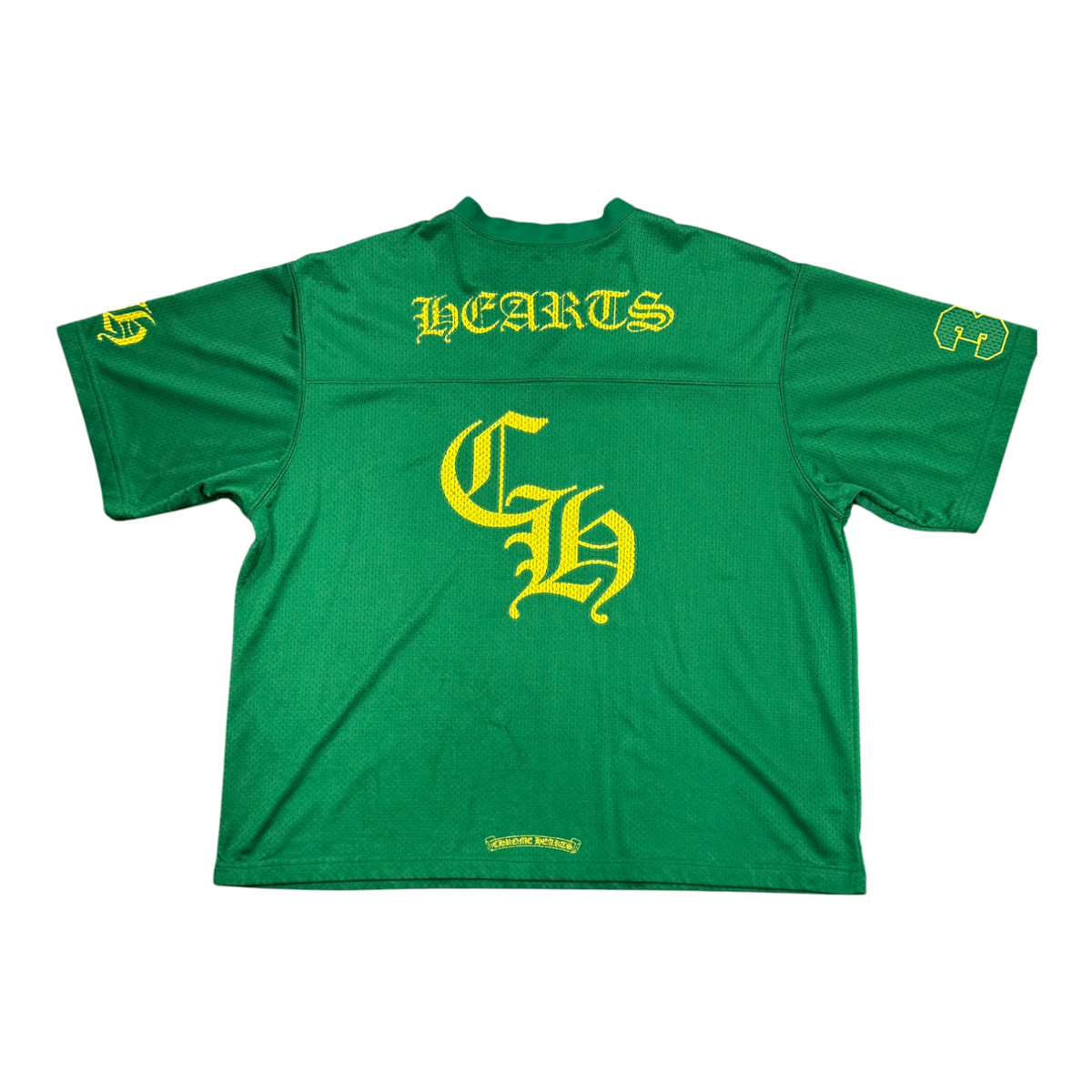 Chrome Hearts Mesh Stadium Football Jersey Green/Yellow