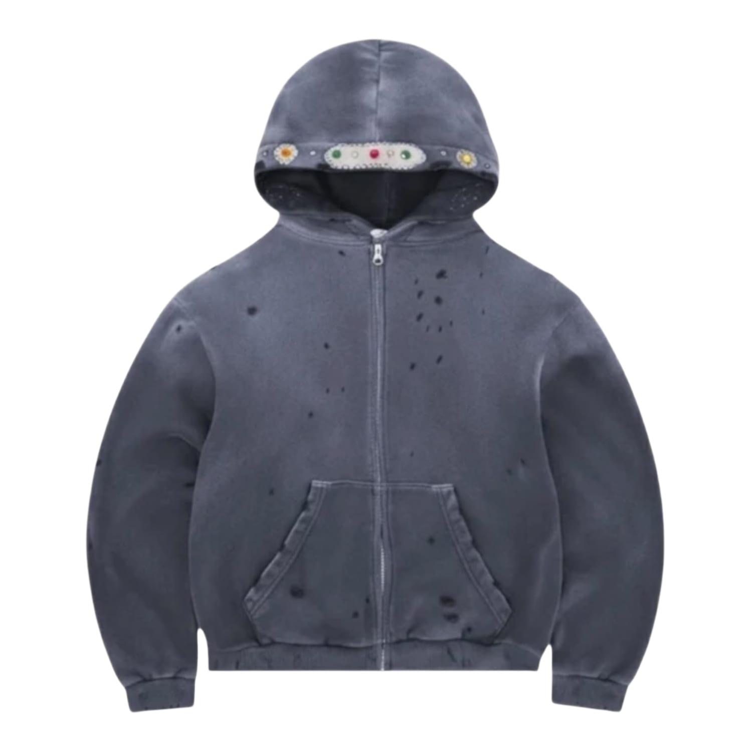 Bravest Studios Sapphire Zip Up Hoodie Grey