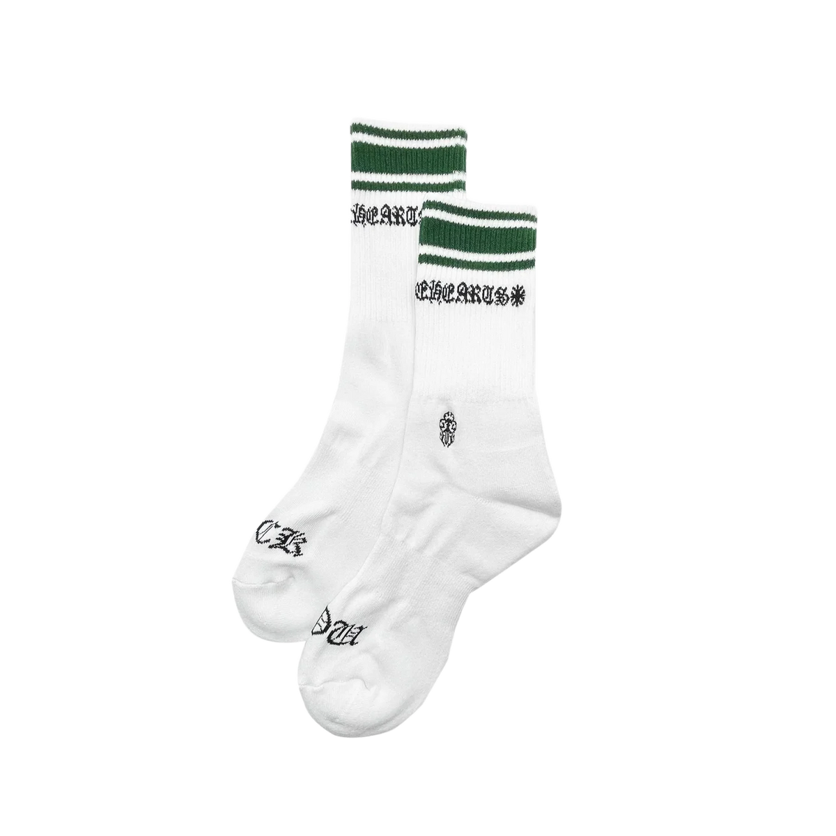 Chrome Hearts Striped Sport Socks White/Green