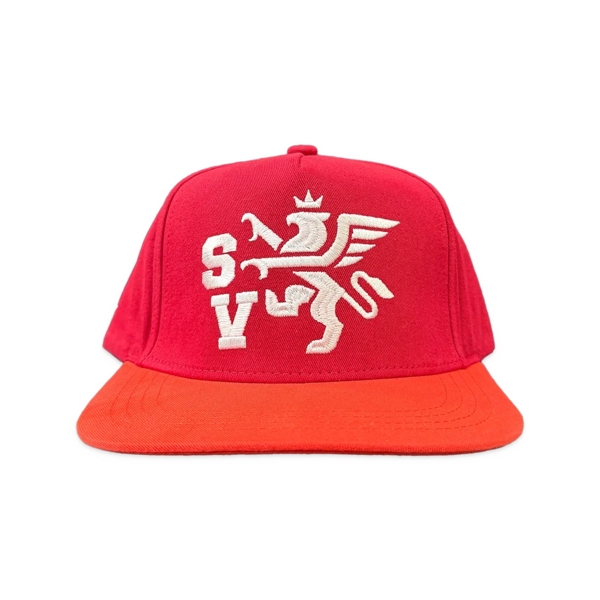 Saint Vanity Griffin Red Orange Snapback Hat