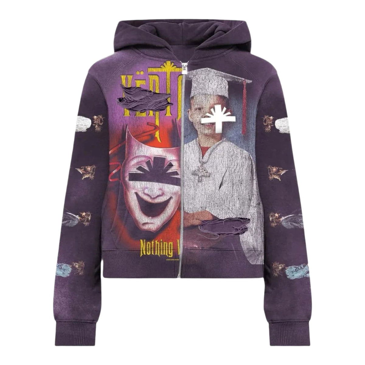 Vertabrae Muse Zip Up Hoodie Purple