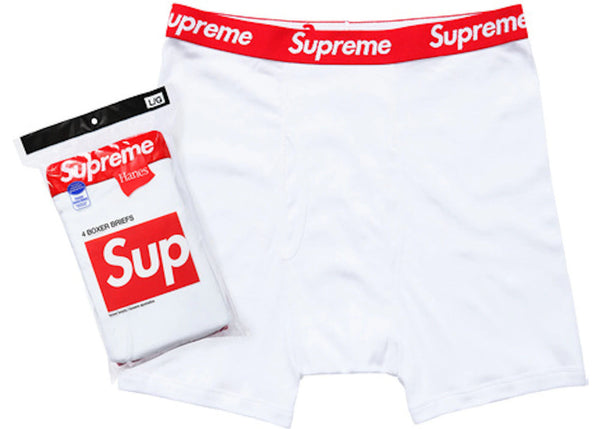 Supreme Hanes Boxer Brief White