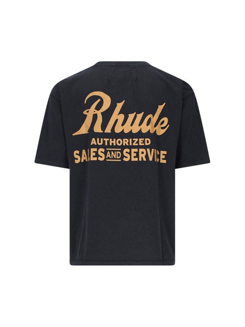 Rhude Sales and Service T-Shirt Vintage Black