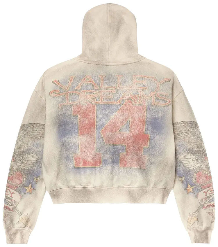 Vale Forever Nostalgia Zip Up Hoodie Cream