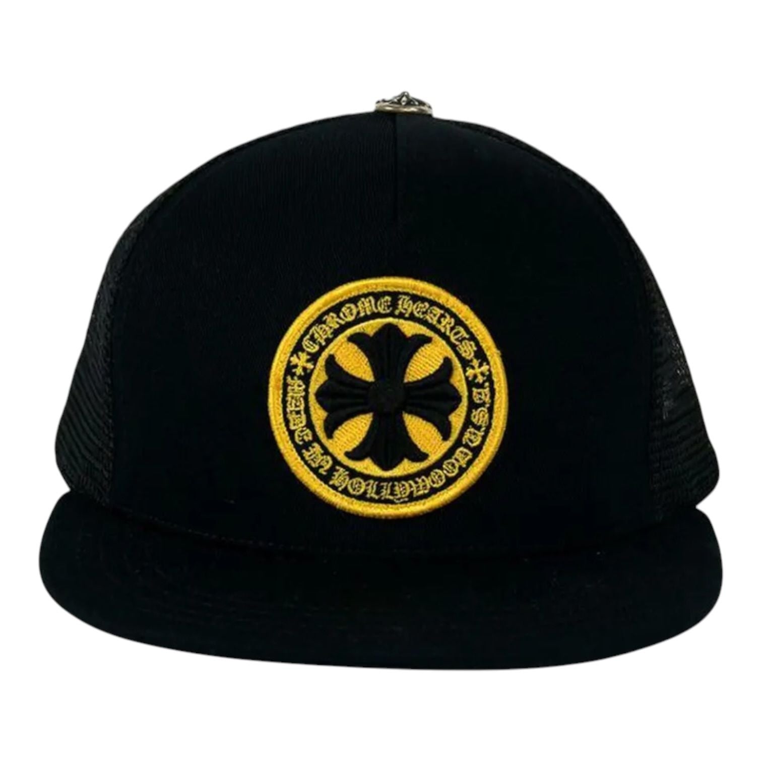 Chrome Hearts Plus Cross Seal Stamp Trucker Hat Black