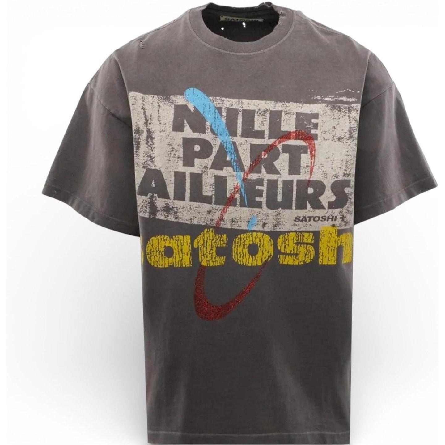 Satoshi Nakamoto Everywhere and Nowhere Tee Washed Black