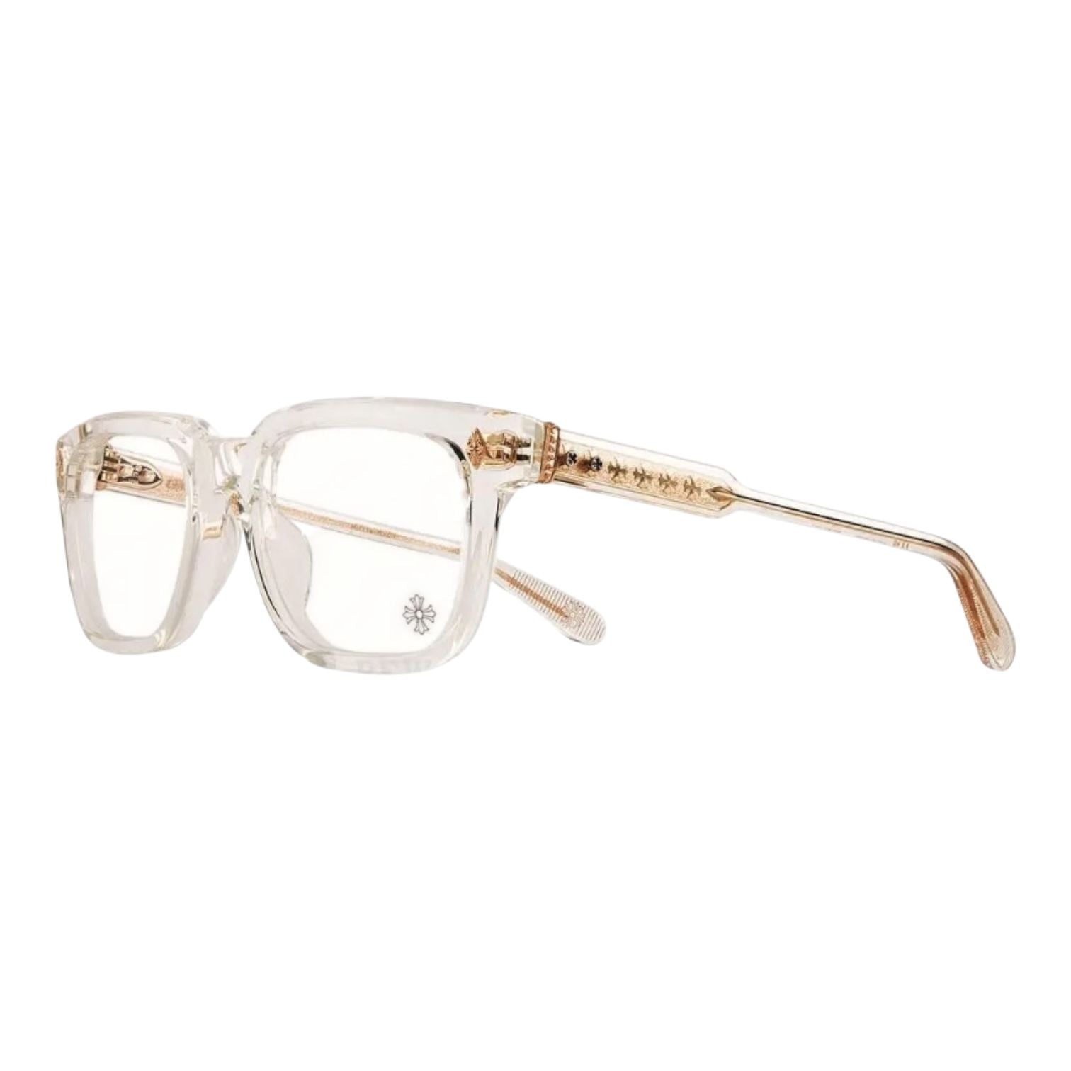 Chrome Hearts Ambidixtrous Crystal/18k Gold Plated Glasses