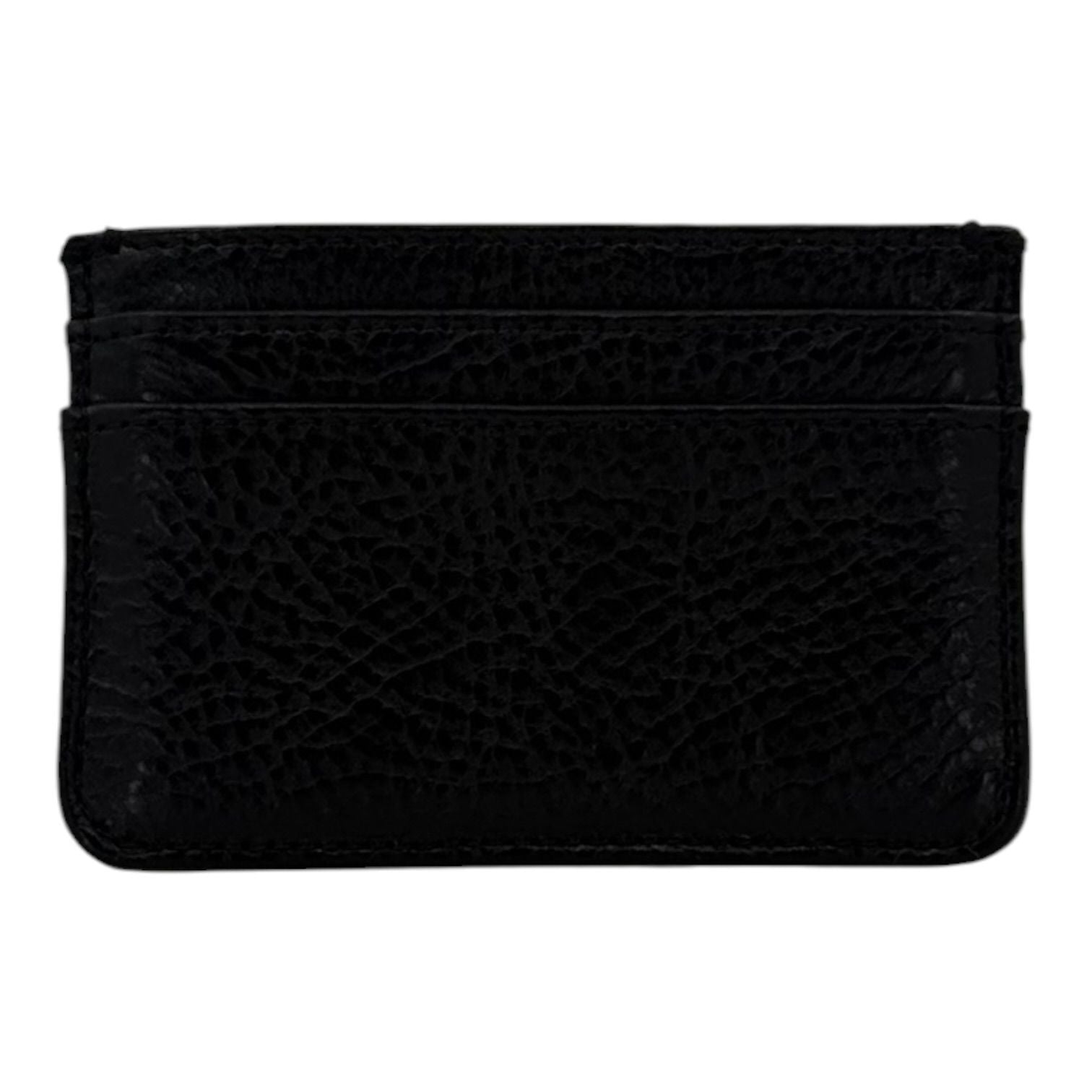 Chrome Hearts Leather Scroll Card Holder Black