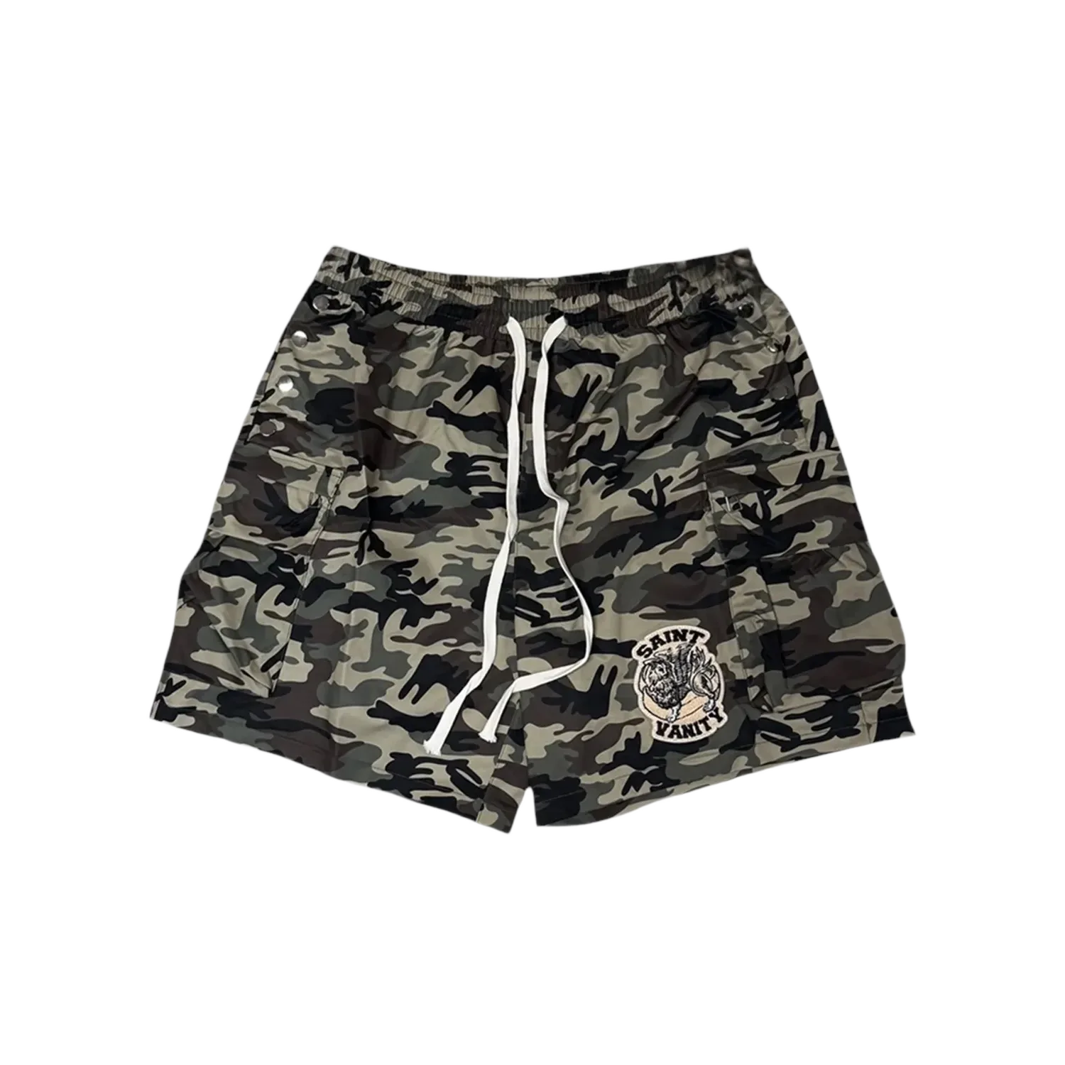 Saint Vanity Nylon Shorts Summer Camo