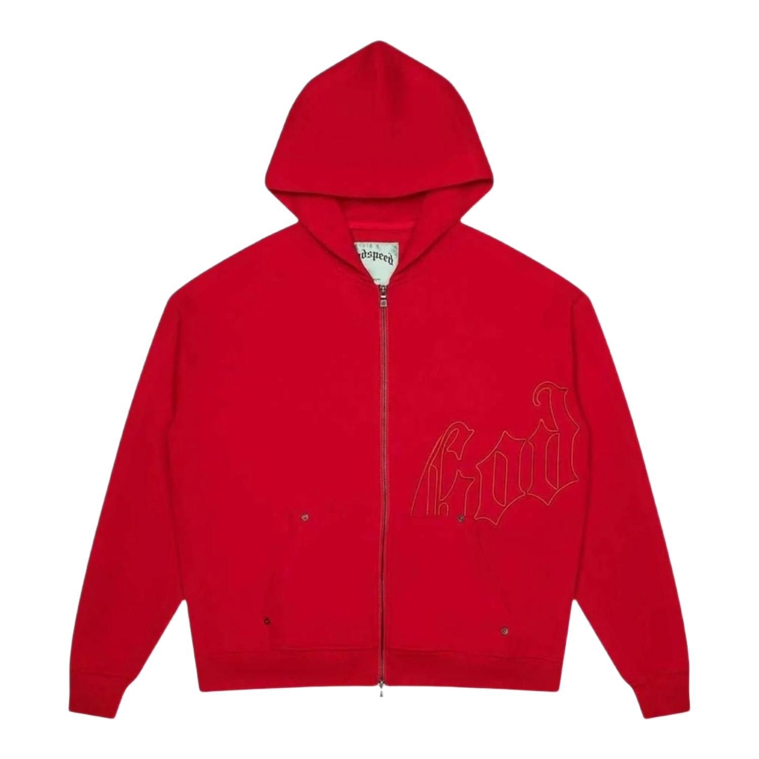 Godspeed OG Logo Zip Up Hoodie Double Red