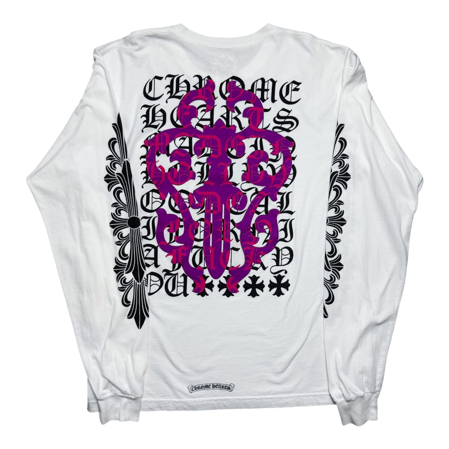 Chrome Hearts Eye Chart Dagger L/S T-shirt White