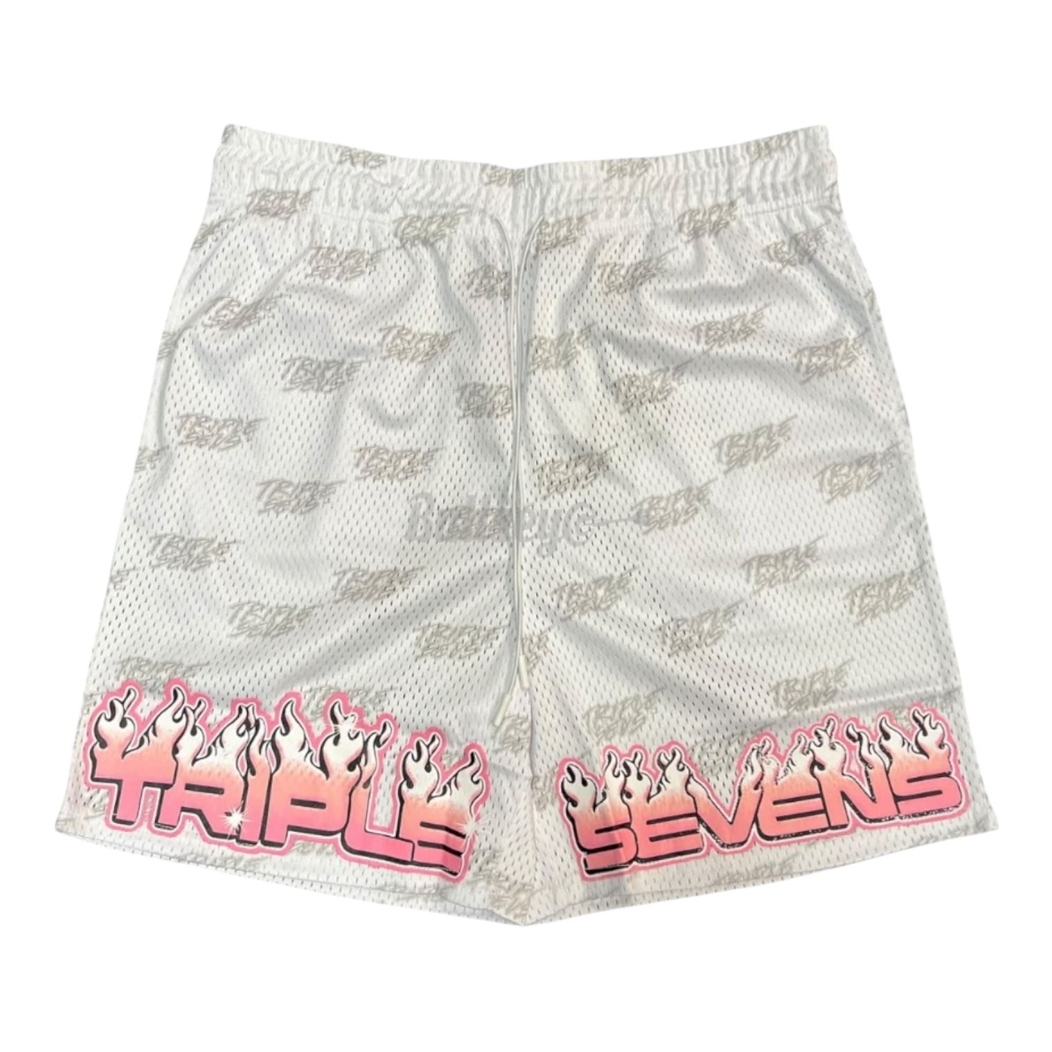 Triple Sevens White Mesh Shorts