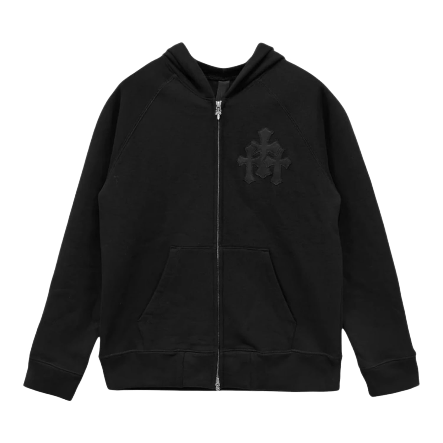 Chrome Hearts Paper Jam Zip Up Hoodie Black