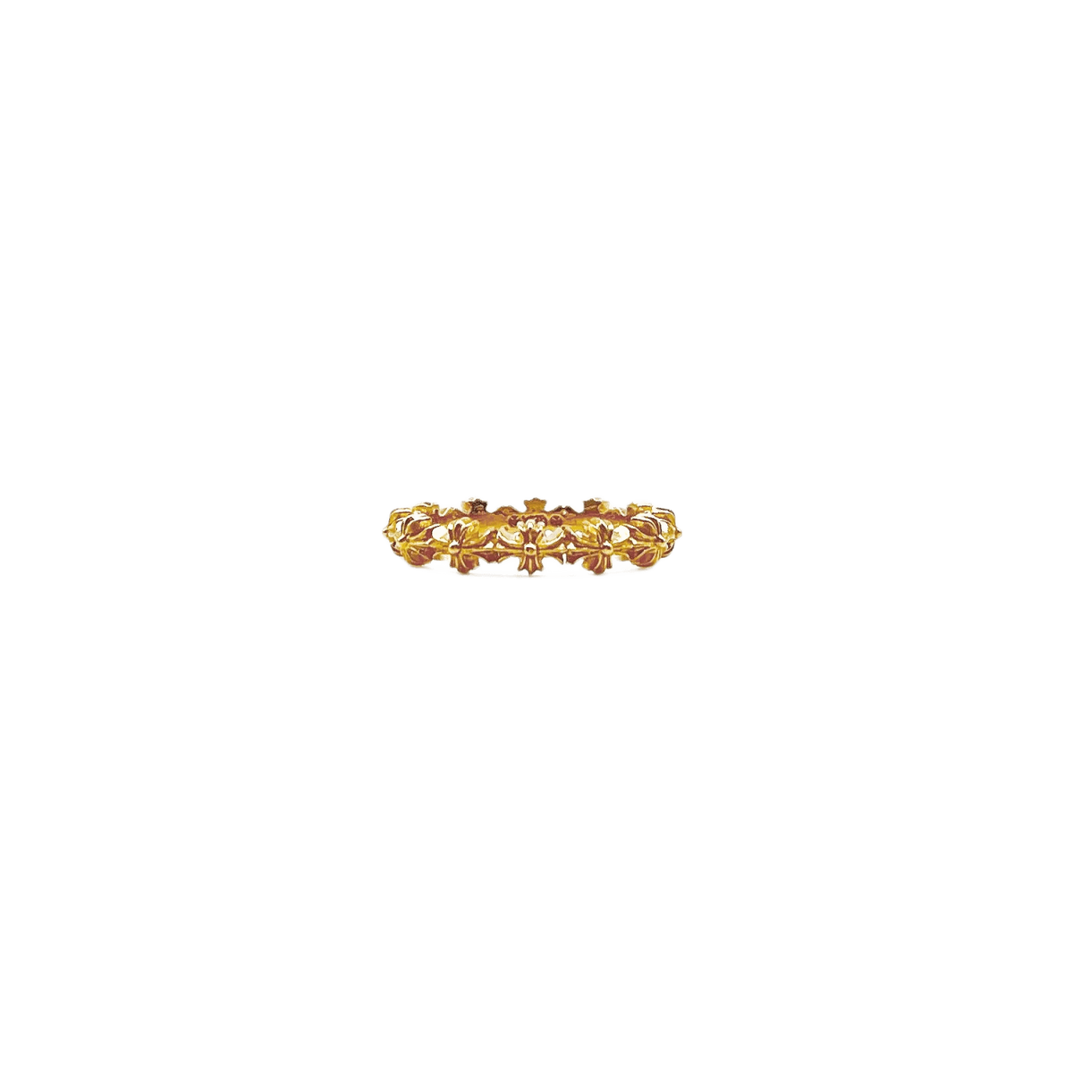 Chrome Hearts 22K Gold Tiny E Ring - US Size 7