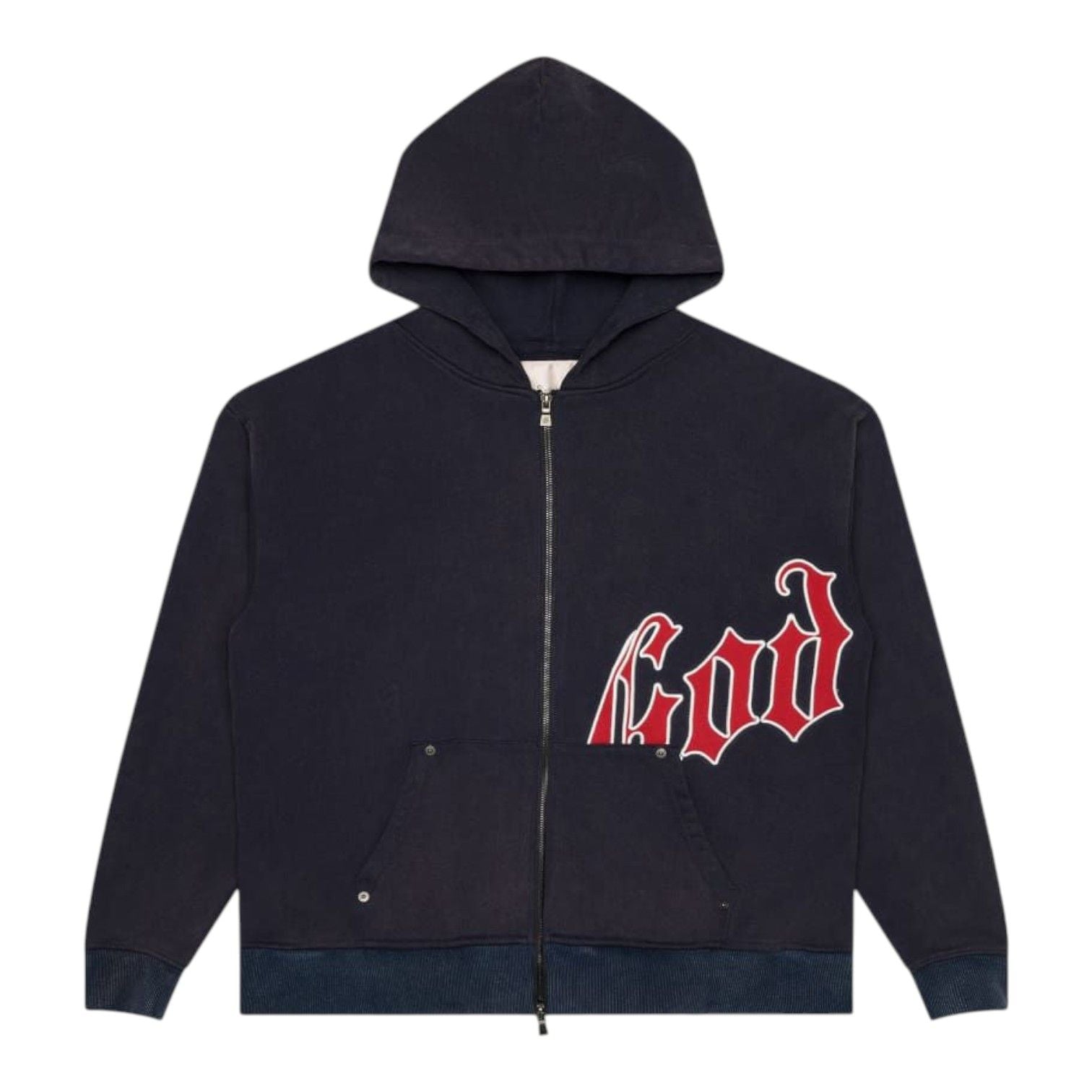 Godspeed OG Logo V2 Zip Up Hoodie Navy Red